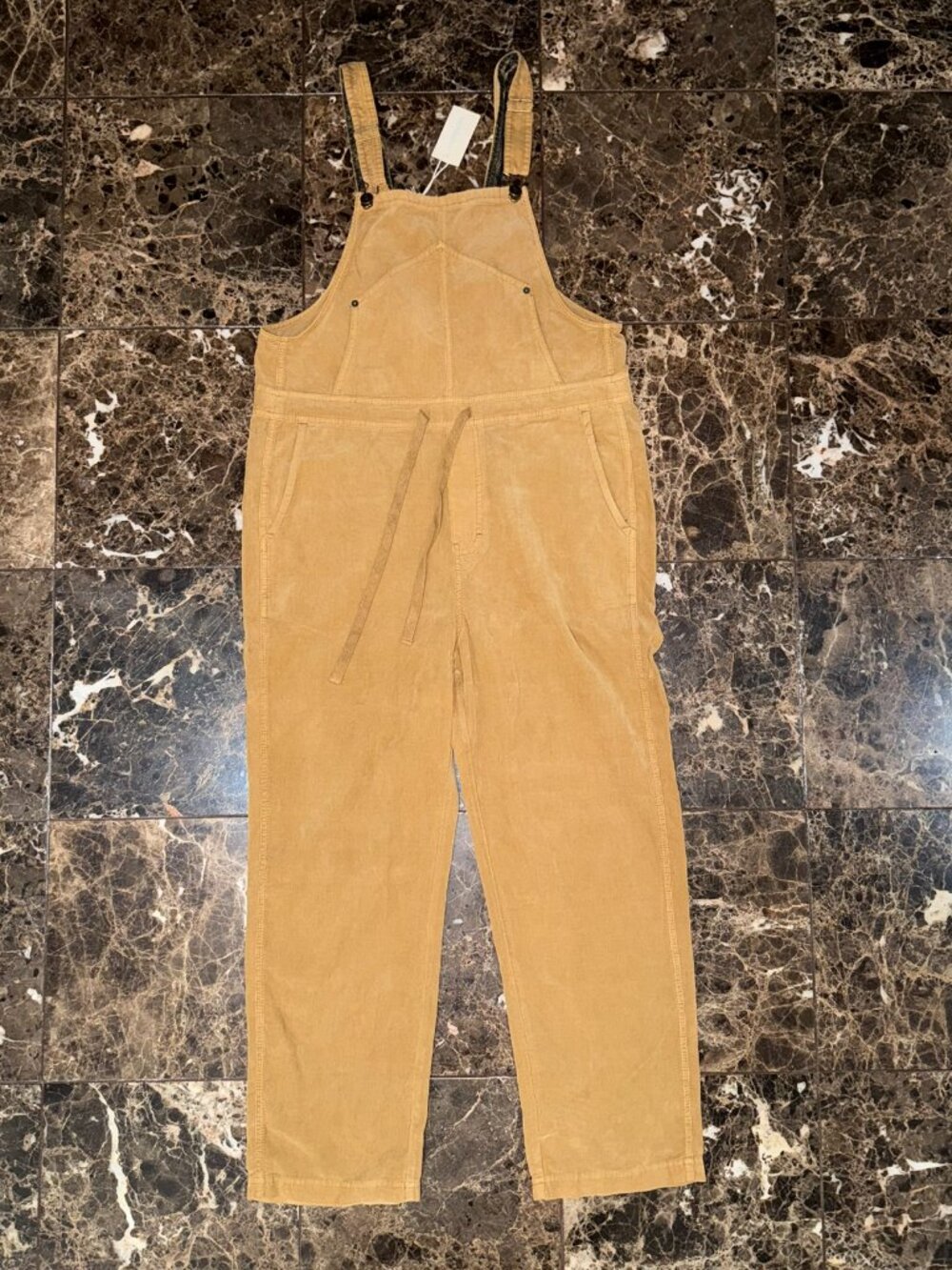 NWT Sundance Artist Paradise Corduroy Overalls-Brown